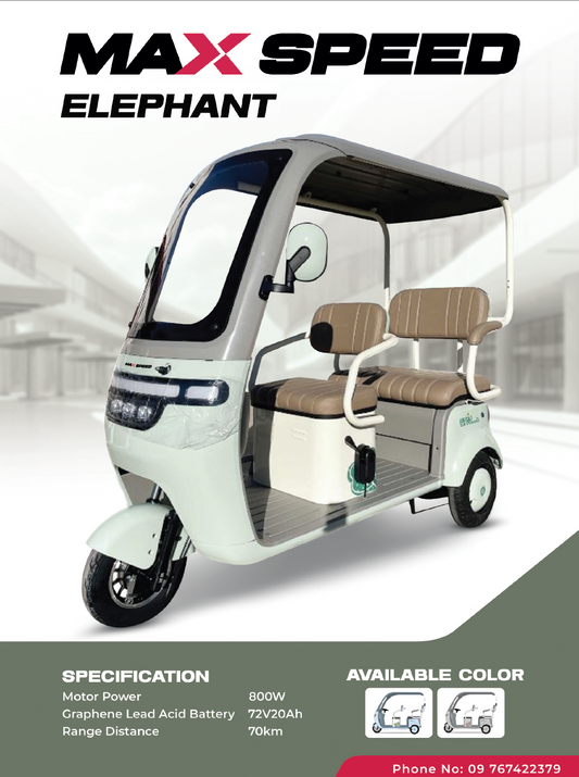 Max Speed's Elephant 3-Wheel EV