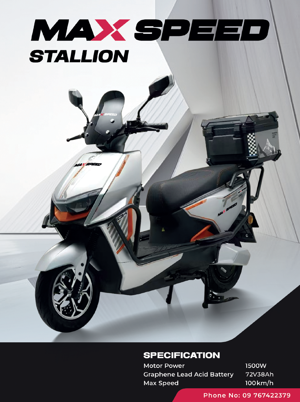 Max Speed's Stallion E-Motorbike